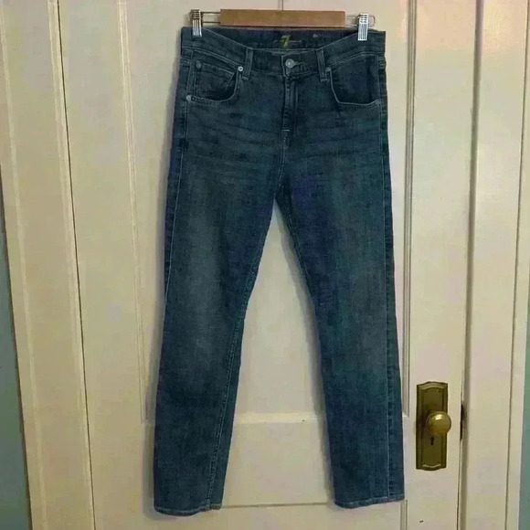 7 Seven for All Mankind, the Relaxed Skinny Light Washed Jeans, Womens Size 25 - Picture 2 of 9